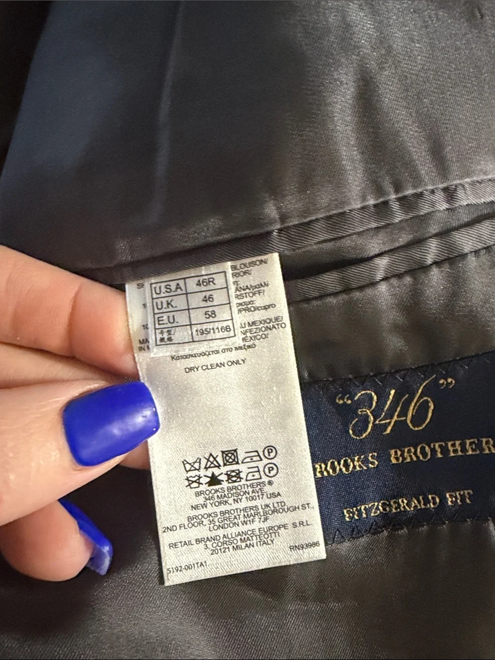 Brooks Brothers Light Gray 100% Wool Windowpane Sport Coat Academia 46R